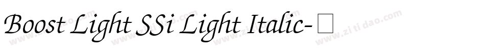 Boost Light SSi Light Italic字体转换